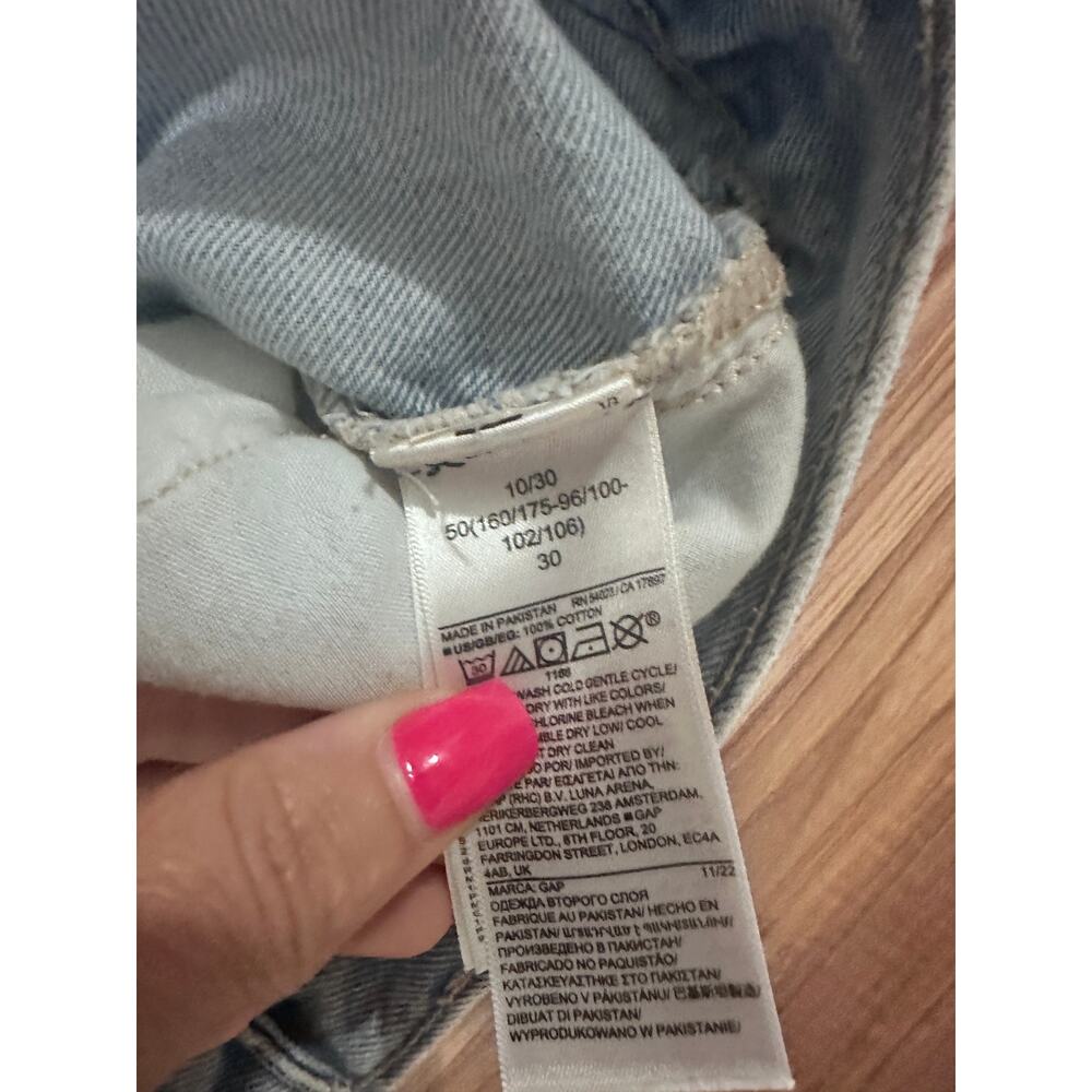 Gap Light Blue Stride Short Denim Ripped Jean Shorts - Picture 4 of 4